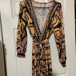 Wrap- around sexy maxi dress